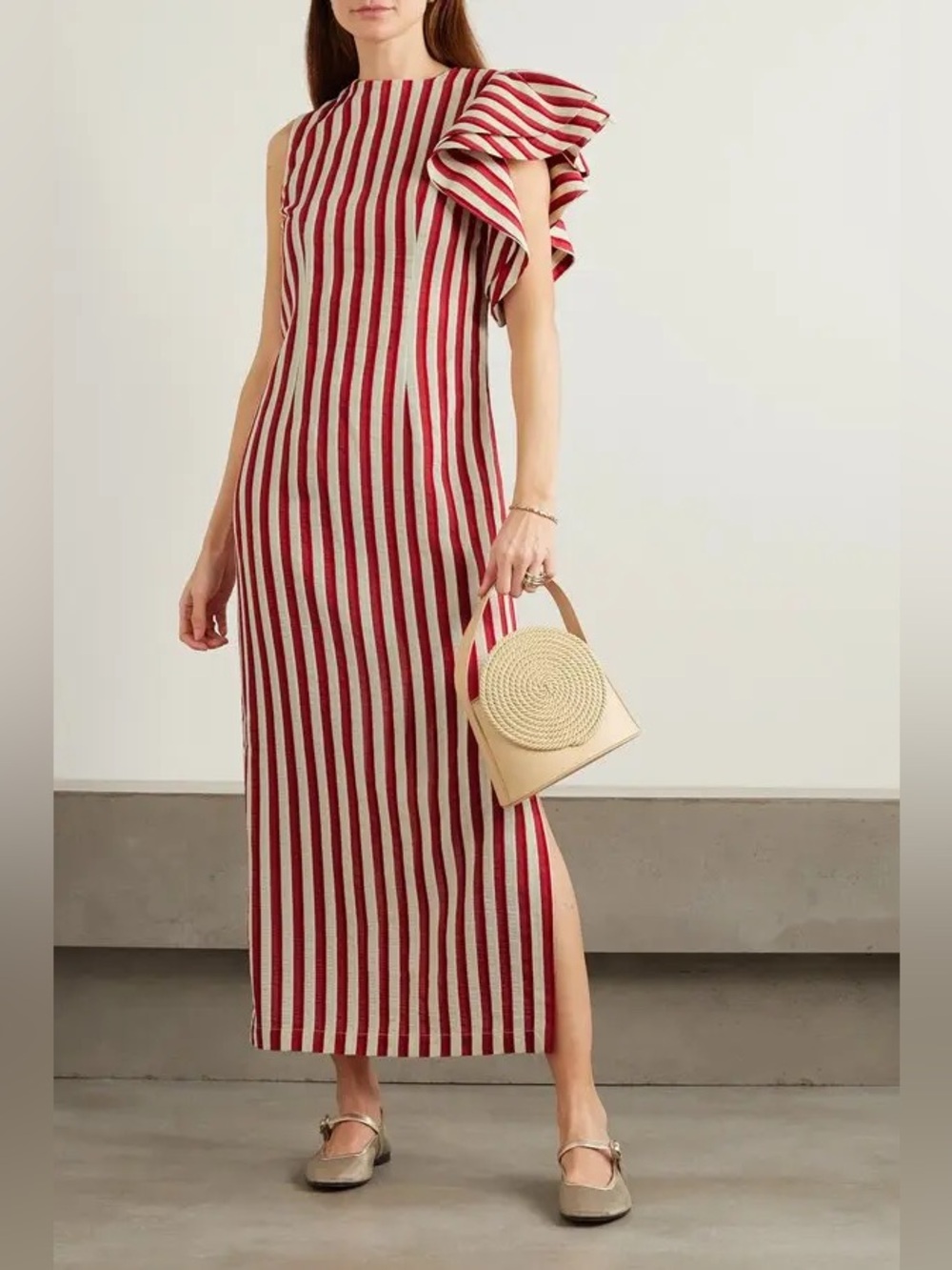 Franz Dress Destree L red stripe great condition Smoke pet free home